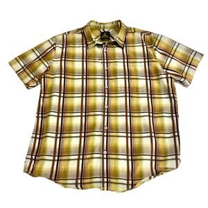 Prana Men's Button Down Top Plaid - Size Large outdoors hiking